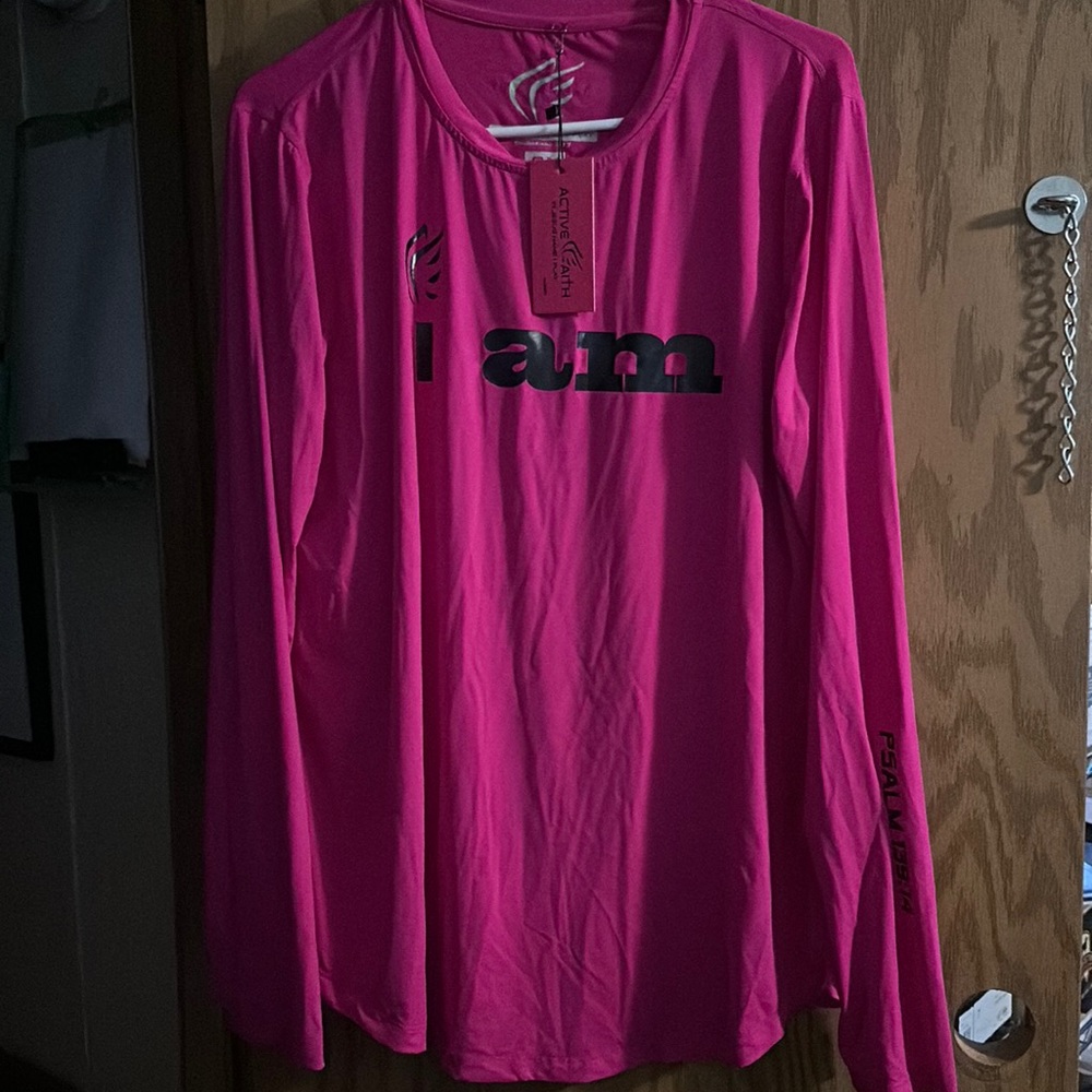 ACTIVE FAITH SPORTS I AM FEARFULLY AND WONDERFULLY MADE LONG SLEEVE: NWT: SZ 2X